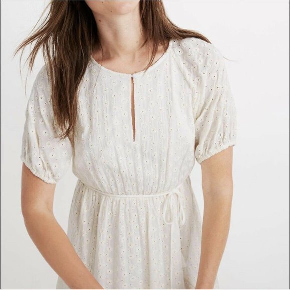 Madewell Eyelet Tassel Tie Floral Mini Dress - Picture 3 of 4